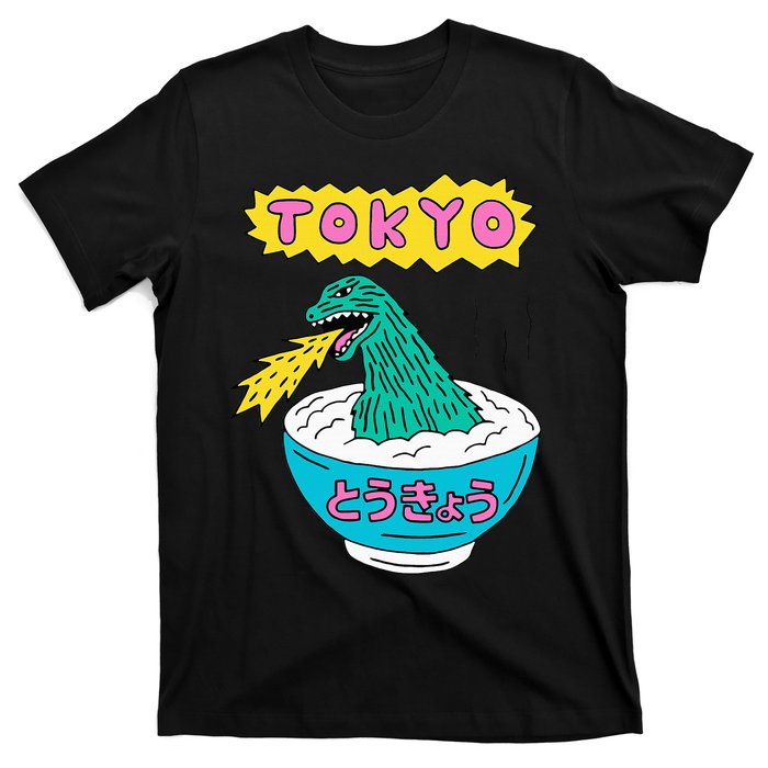 Tokyo Japan Funny Vintage Monster Attack On Soup Ramen Gifts T-Shirt