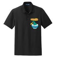 Tokyo Japan Funny Vintage Monster Attack On Soup Ramen Gifts Dry Zone Grid Polo