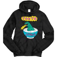 Tokyo Japan Funny Vintage Monster Attack On Soup Ramen Gifts Tie Dye Hoodie