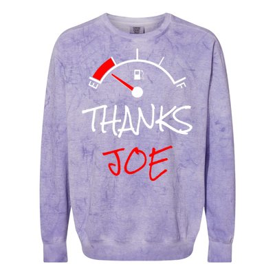 Thanks Joe Gas Tank On E Anti Biden Colorblast Crewneck Sweatshirt