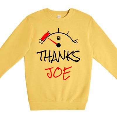 Thanks Joe Gas Tank On E Anti Biden Premium Crewneck Sweatshirt