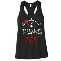 Thanks Joe Gas Tank On E Anti Biden Women's Racerback Tank