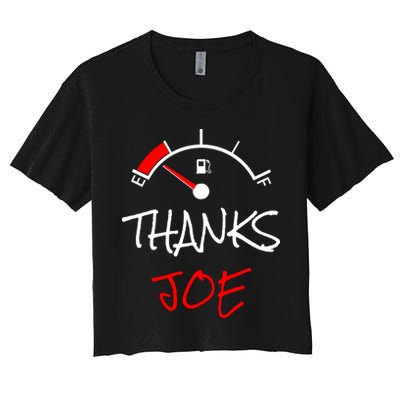 Thanks Joe Gas Tank On E Anti Biden Crop Top