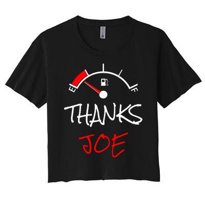 Thanks Joe Gas Tank On E Anti Biden Women's Crop Top Tee