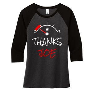 Thanks Joe Gas Tank On E Anti Biden Women's Tri-Blend 3/4-Sleeve Raglan Shirt