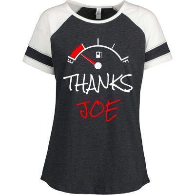 Thanks Joe Gas Tank On E Anti Biden Enza Ladies Jersey Colorblock Tee