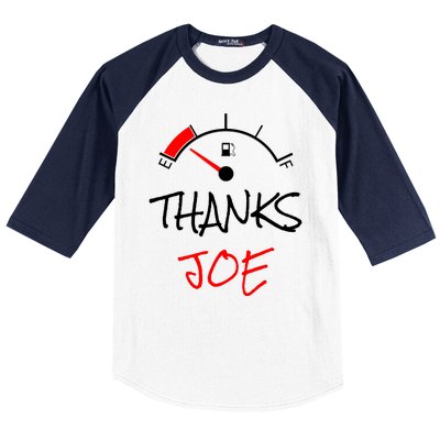 Thanks Joe Gas Tank On E Anti Biden Baseball Sleeve Shirt