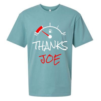 Thanks Joe Gas Tank On E Anti Biden Sueded Cloud Jersey T-Shirt