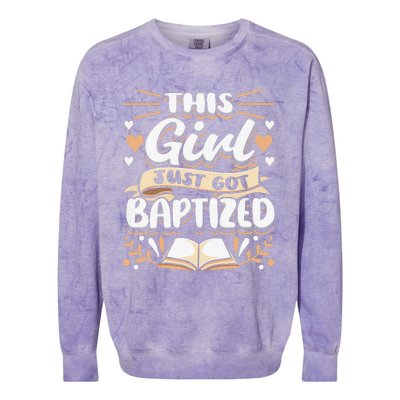 This Just Got Baptized Communion Baptism  Colorblast Crewneck Sweatshirt