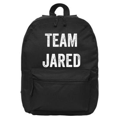 Team Jared Go Jared Supporter Cheer Fan 16 in Basic Backpack