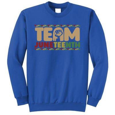 Team Juneteenth Gift June 1865 African American Black History Gift Sweatshirt