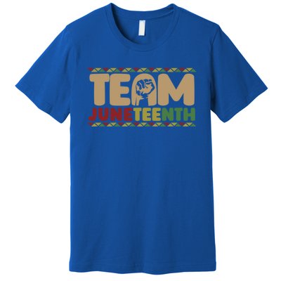 Team Juneteenth Gift June 1865 African American Black History Gift Premium T-Shirt