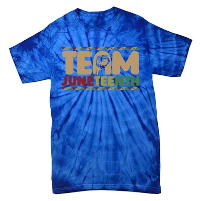 Team Juneteenth Gift June 1865 African American Black History Gift Tie-Dye T-Shirt