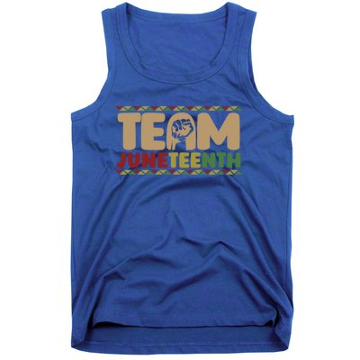 Team Juneteenth Gift June 1865 African American Black History Gift Tank Top