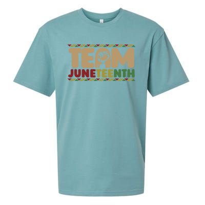 Team Juneteenth Gift June 1865 African American Black History Gift Sueded Cloud Jersey T-Shirt