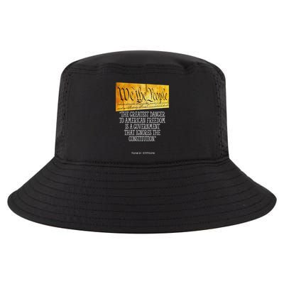 Thomas Jefferson Greatest Danger To American Freedom Cool Comfort Performance Bucket Hat