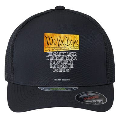 Thomas Jefferson Greatest Danger To American Freedom Flexfit Unipanel Trucker Cap