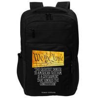 Thomas Jefferson Greatest Danger To American Freedom Impact Tech Backpack