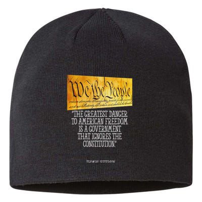 Thomas Jefferson Greatest Danger To American Freedom Sustainable Beanie