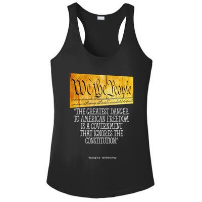Thomas Jefferson Greatest Danger To American Freedom Ladies PosiCharge Competitor Racerback Tank