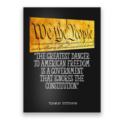 Thomas Jefferson Greatest Danger To American Freedom Poster