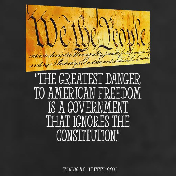 Thomas Jefferson Greatest Danger To American Freedom 25L Jumbo Tote