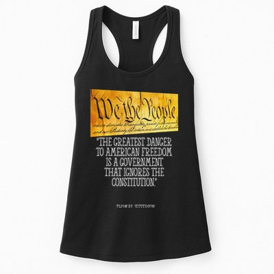 Thomas Jefferson Greatest Danger To American Freedom Womens Tank Top