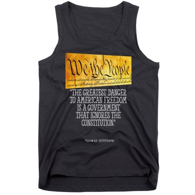 Thomas Jefferson Greatest Danger To American Freedom Tank Top