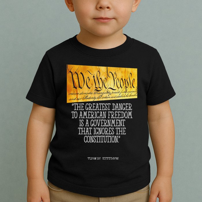 Thomas Jefferson Greatest Danger To American Freedom Toddler T-Shirt