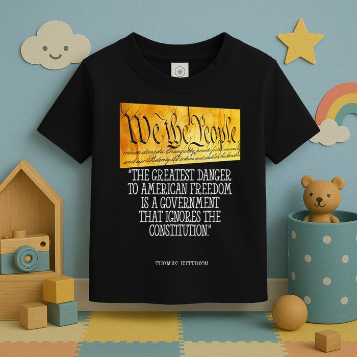 Thomas Jefferson Greatest Danger To American Freedom Toddler T-Shirt