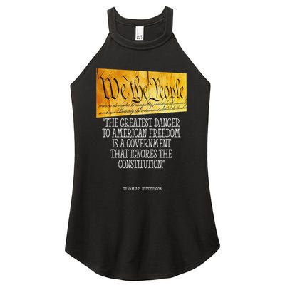 Thomas Jefferson Greatest Danger To American Freedom Women's Perfect Tri Rocker Tank