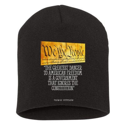 Thomas Jefferson Greatest Danger To American Freedom Short Acrylic Beanie