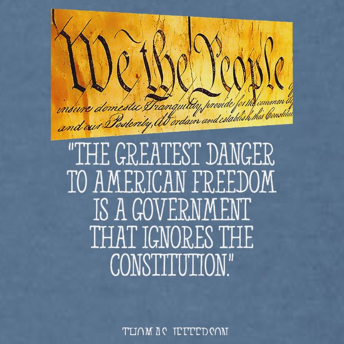 Thomas Jefferson Greatest Danger To American Freedom Garment-Dyed Sweatshirt