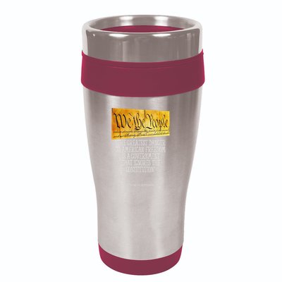 Thomas Jefferson Greatest Danger To American Freedom 16oz Travel Tumbler