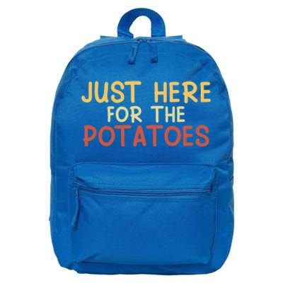 Thanksgiving Just Here For The Potatoes Turkey Football Gift 16 in Basic Backpack