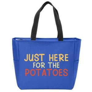 Thanksgiving Just Here For The Potatoes Turkey Football Gift Zip Tote Bag