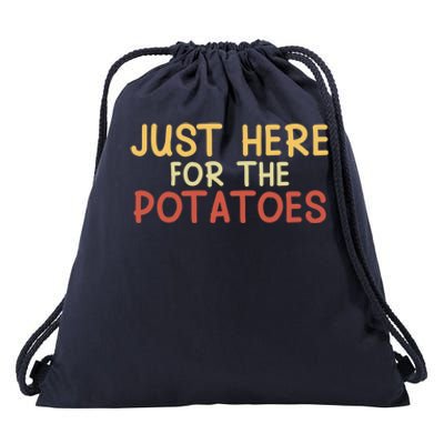 Thanksgiving Just Here For The Potatoes Turkey Football Gift Drawstring Bag