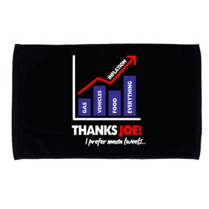 Thanks Joe High Inflation Funny Anti Biden Protest Microfiber Hand Towel