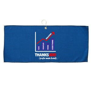 Thanks Joe High Inflation Funny Anti Biden Protest Large Microfiber Waffle Golf Towel