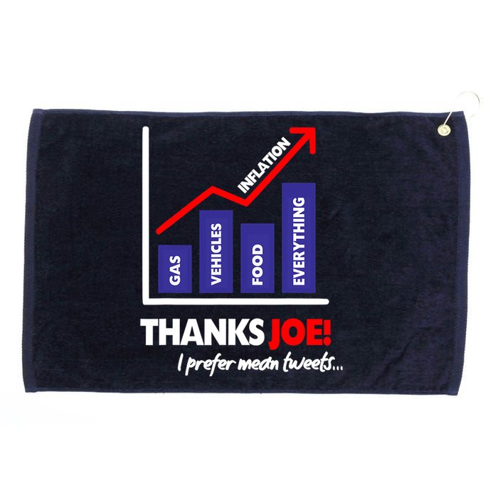 Thanks Joe High Inflation Funny Anti Biden Protest Grommeted Golf Towel