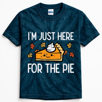 Thanksgiving Just Here For Pie Autumn Fall Kids Tie-Dye T-Shirt