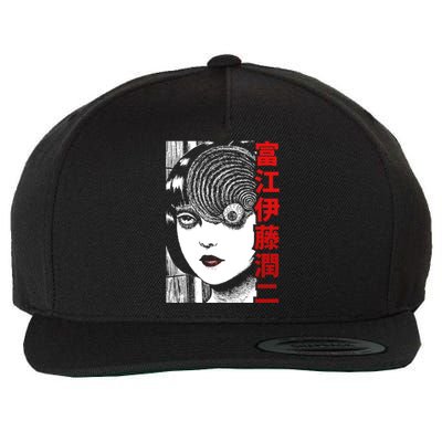 Tomie Junji Ito Wool Snapback Cap