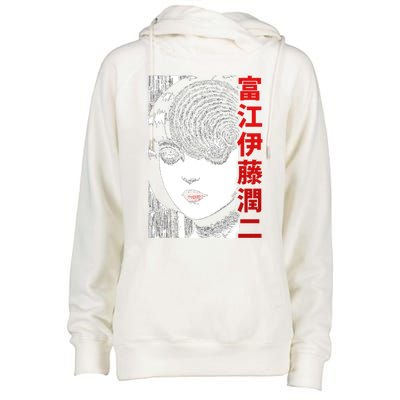 Tomie Junji Ito Womens Funnel Neck Pullover Hood