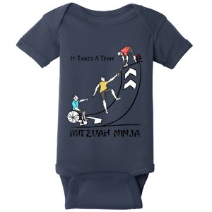 The Jewish Inspiration Foundation Mitzvah Ninja Supporter Baby Bodysuit