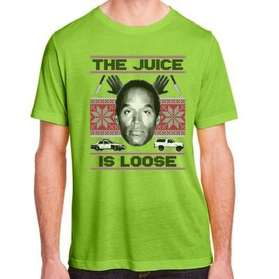 The Juice Is Loose OJ Ugly Christmas Sweater Adult ChromaSoft Performance T-Shirt