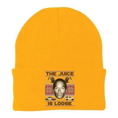 The Juice Is Loose OJ Ugly Christmas Sweater Knit Cap Winter Beanie