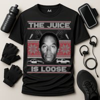 The Juice Is Loose OJ Ugly Christmas Sweater Cooling Performance Crew T-Shirt