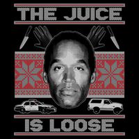 The Juice Is Loose OJ Ugly Christmas Sweater Bucket Hat