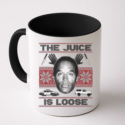 The Juice Is Loose OJ Ugly Christmas Sweater Mug