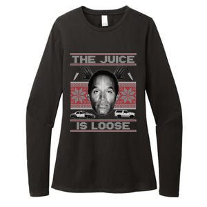 The Juice Is Loose OJ Ugly Christmas Sweater Womens CVC Long Sleeve Shirt